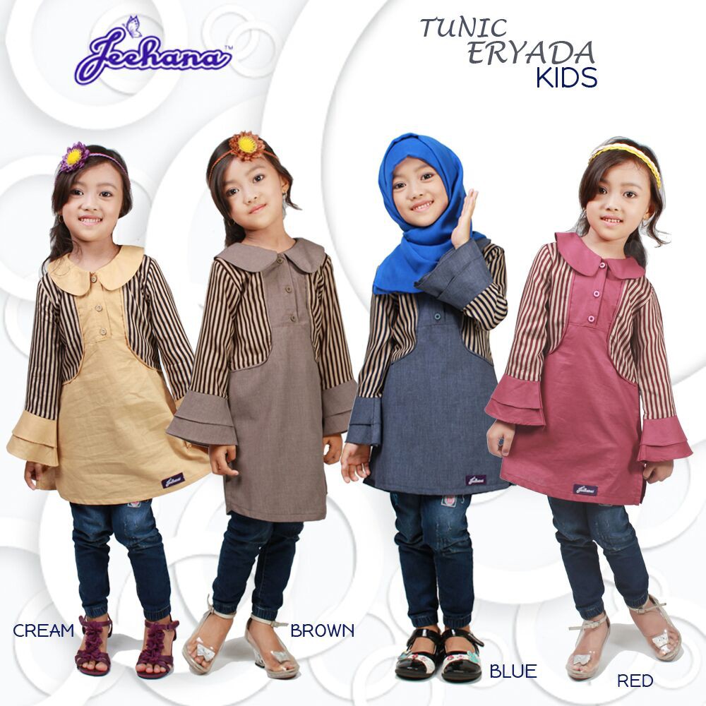 Atasan Tunik Anak Jeehana Eryada - Tunik Couple Katun - Jual Baju Atasan Muslim Original