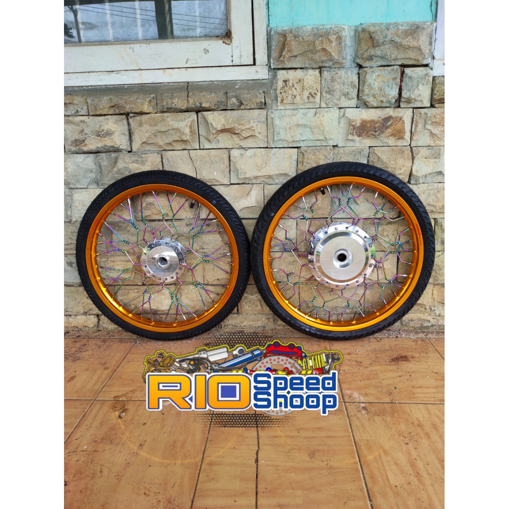 Velg Jari Jari Beat Vario Scoopy Genio Ring 17 Stell Kepang Paketan Plus Ban
