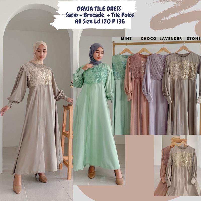 Davia Tile Dress/Dress Tile Ld 120/Dress Jumbo/Dress Tulle Jumbo/Dress Brukat Jumbo/Dress Seragaman