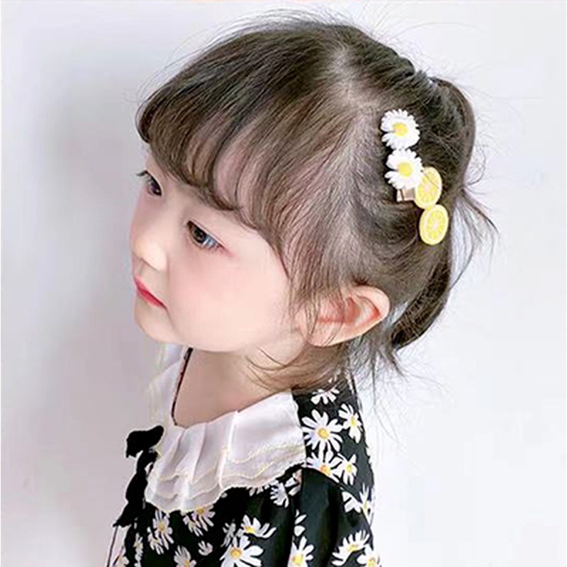 Magic789 14PCs / set Jepit Rambut Motif Kartun Hewan / Bunga / Buah Untuk Aksesoris Bayi / Anak Perempuan