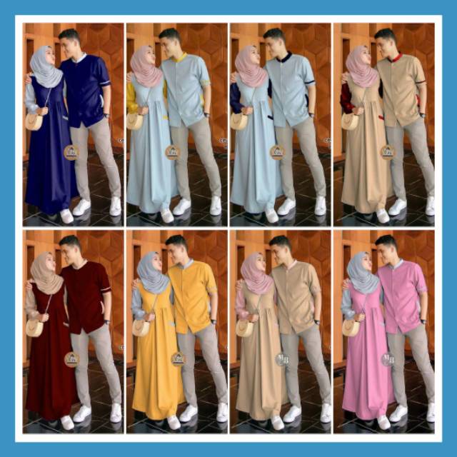 SARIMBIT LEBARAN (2020) HAFIZ&HAFIZAH FAMILY GAMIS PLUS KHIMAR- BAJU COUPLE KELUARGA TERBARU