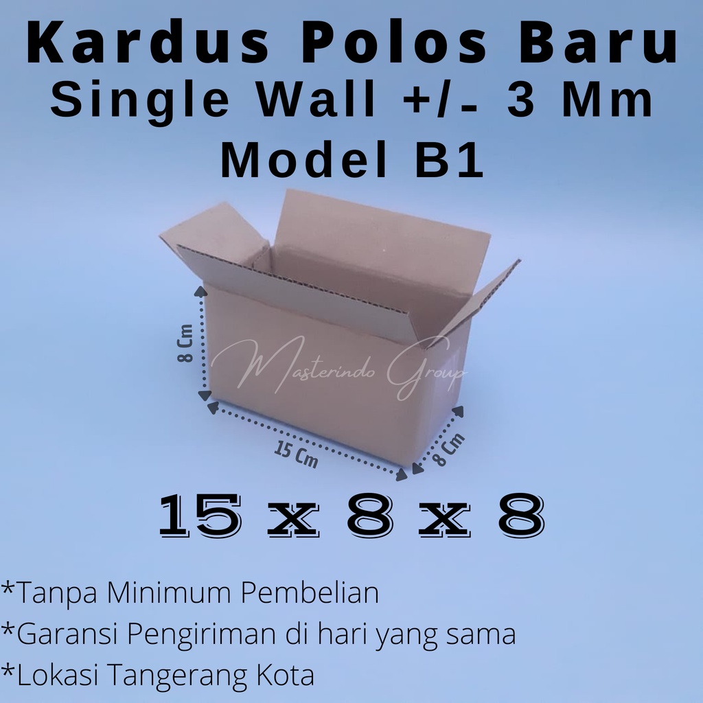 

Kardus | Box | Karton Polos 15x8x8 Cm
