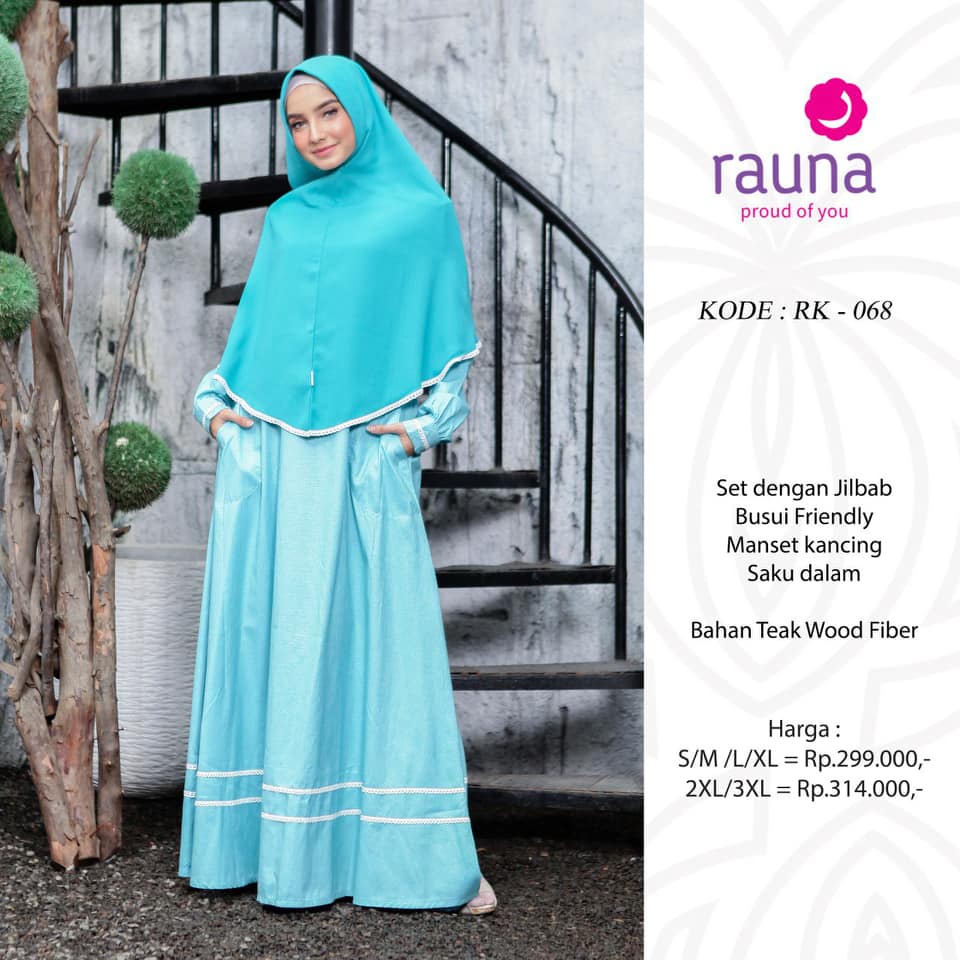 Dress Muslim Wanita / Gamis Rauna RK- 68 / Fashion Muslim