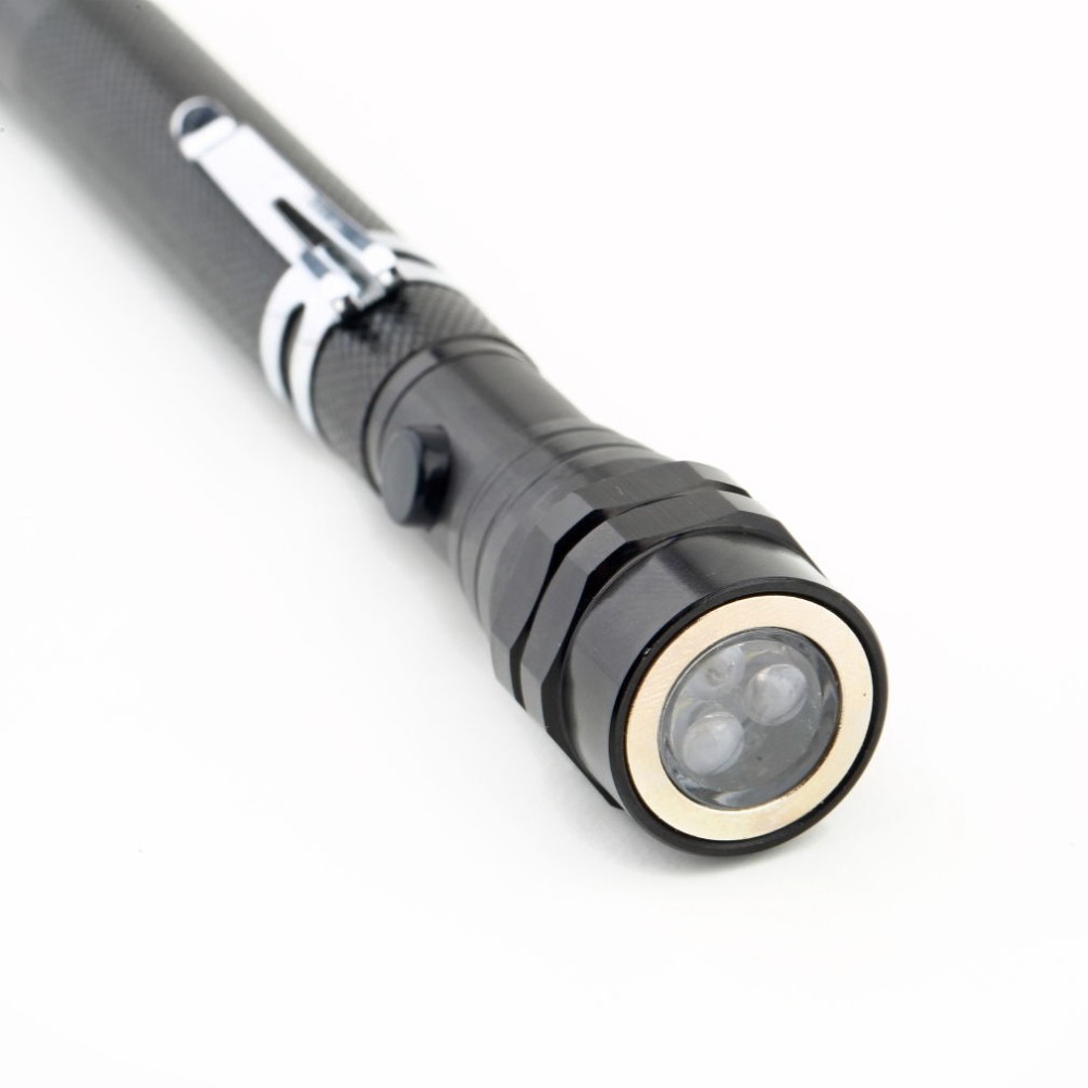 LED Telescopic Flexible Magnetic Pick Up Flashlight - OMFL1GBK Black