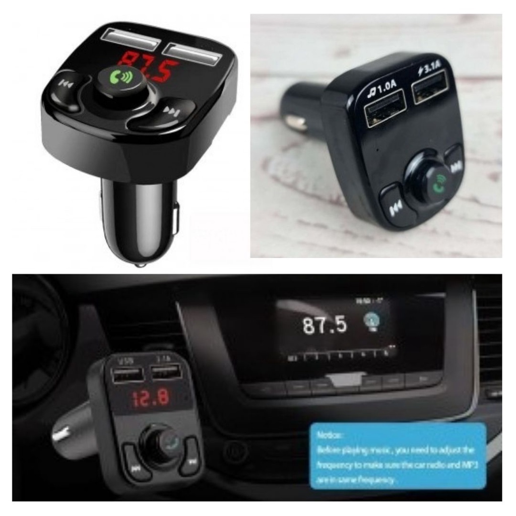 FM Modulator Bluetooth Audio Receiver Transmitter Handsfree 2 USB Car Charger 111