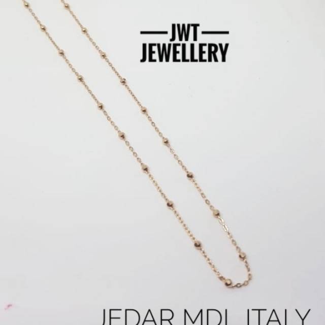 KALUNG EMAS PENDEK JEDAR MDL ITALY - 75% ROSEGOLD