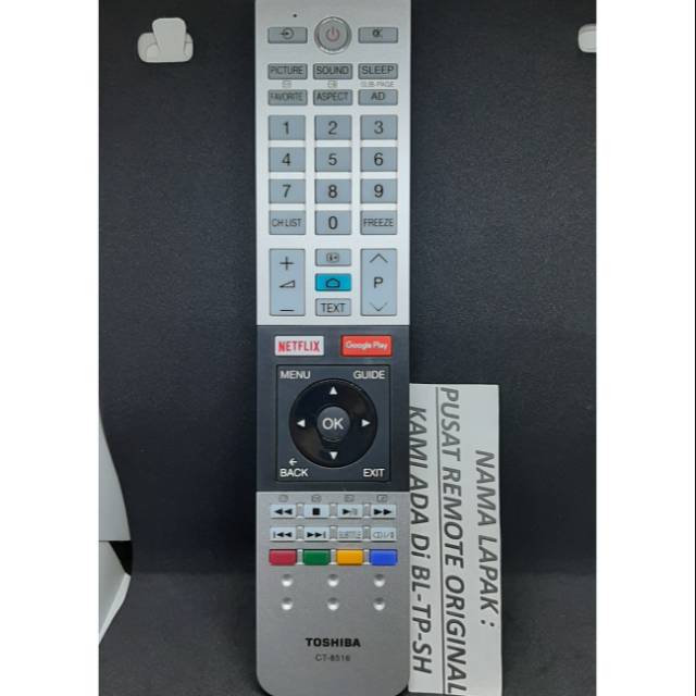 REMOTE REMOT SMART TV TOSHIBA NETFLIX LED CT-8516 ORIGINAL ASLI