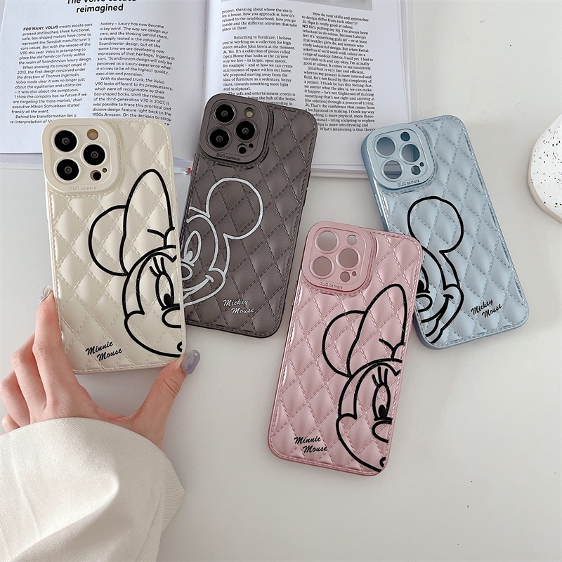 Case Pasangan Desain Disney Mickey Minnie Tahan Banting Untuk iphone 11 pro max 13 12 pro max Xs max XR 7plus 8plus