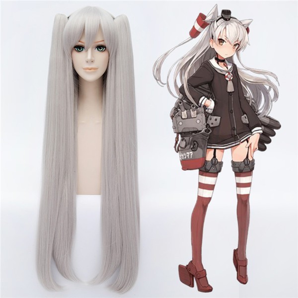 Costume Halloween Kostum Pesta WIG COSPLAY RSW KANTAI COLLECTION AMATSUKAZE