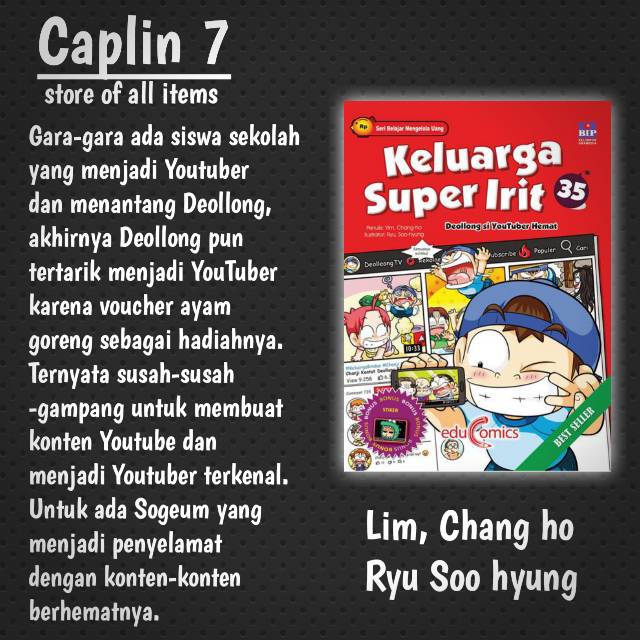 Buku Anak Keluarga Super Irit 35 Deollong Si Youtuber Hemat Shopee Indonesia