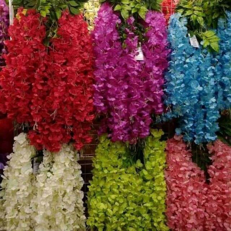 Daun Wisteria jumbo PUTIH HARGA PERLUSIN