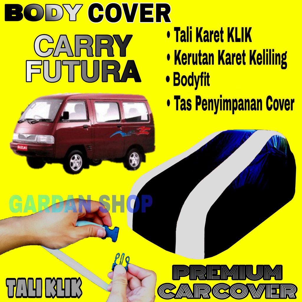 Body Cover CARRY FURTURA Sarung Strip SILVER Penutup Pelindung Selimut Bodi Mobil Carry PREMIUM