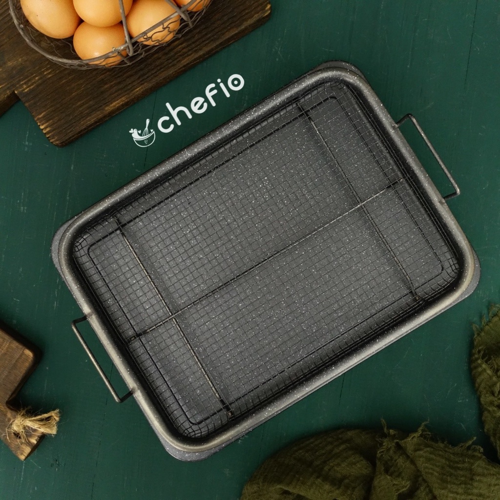 Chefio Crisper Tray Copper / Baking Tray / Cooling Rack / Peniris Minyak