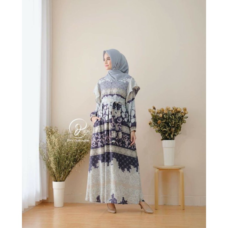Rosetta Dress Navy (Dress Dinda Hauw)