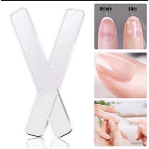 Kikir Kuku Mengkilap Tahan Lama Pengasah Kuku Kaca Nano Glas Crystal Glass Nail Files Manicure Pedicure  Perawatan Jari