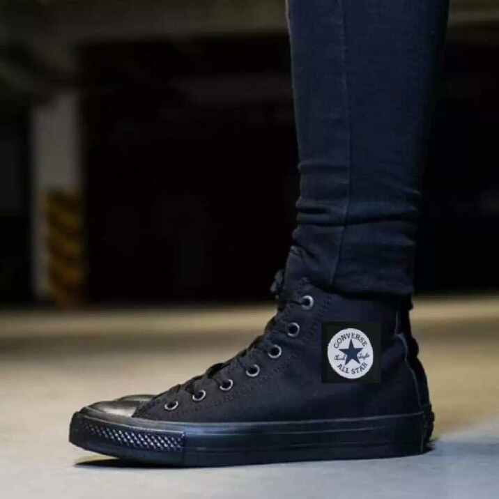 Sepatu Converse 207All Star Hitam Polos Boot_ Sepatu Pria