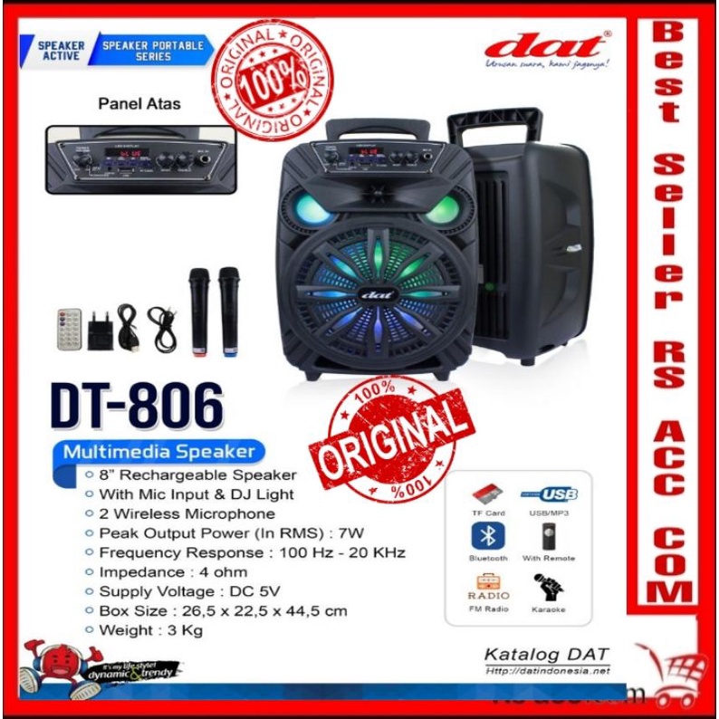 dat dt 806 speaker bluetooth