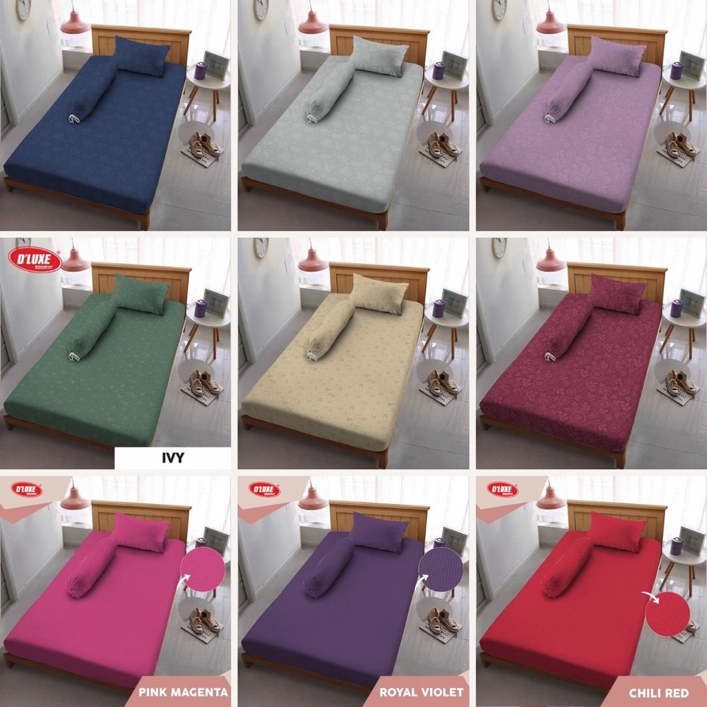Kintakun Sprei 90x200 100x200 Seprei Single Tinggi 30 / 25 cm Polos Bed Deluxe