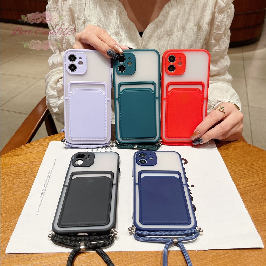 SOFTCASE SLINGCASE LANYARD AERO SLOT CARD OPPO VIVO SAMSUNG XIAOMI REALME IPHONE ALL TYPE BC6340