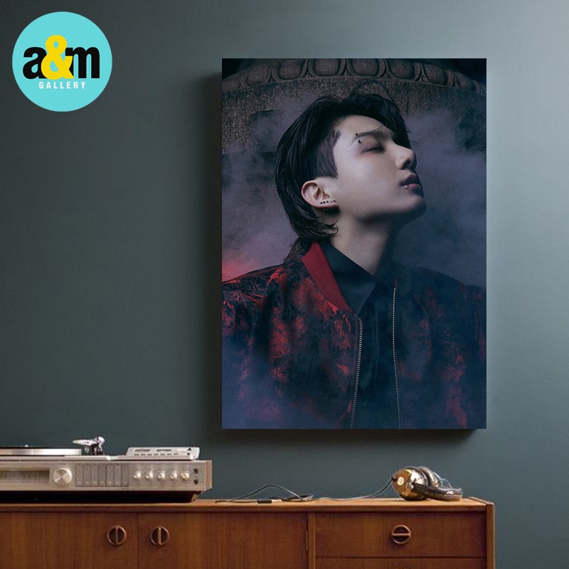 Poster Kayu JUNGKOOK TIME DIFFERENCE VERSION I Hiasan Dinding Dekorasi Kamar I Poster Kayu K-POP Dekorasi Kamar - A&amp;M