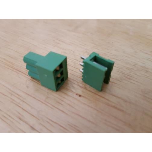 konektor green HT3.96mm 3p Lurus terminal block connector HT396 pair