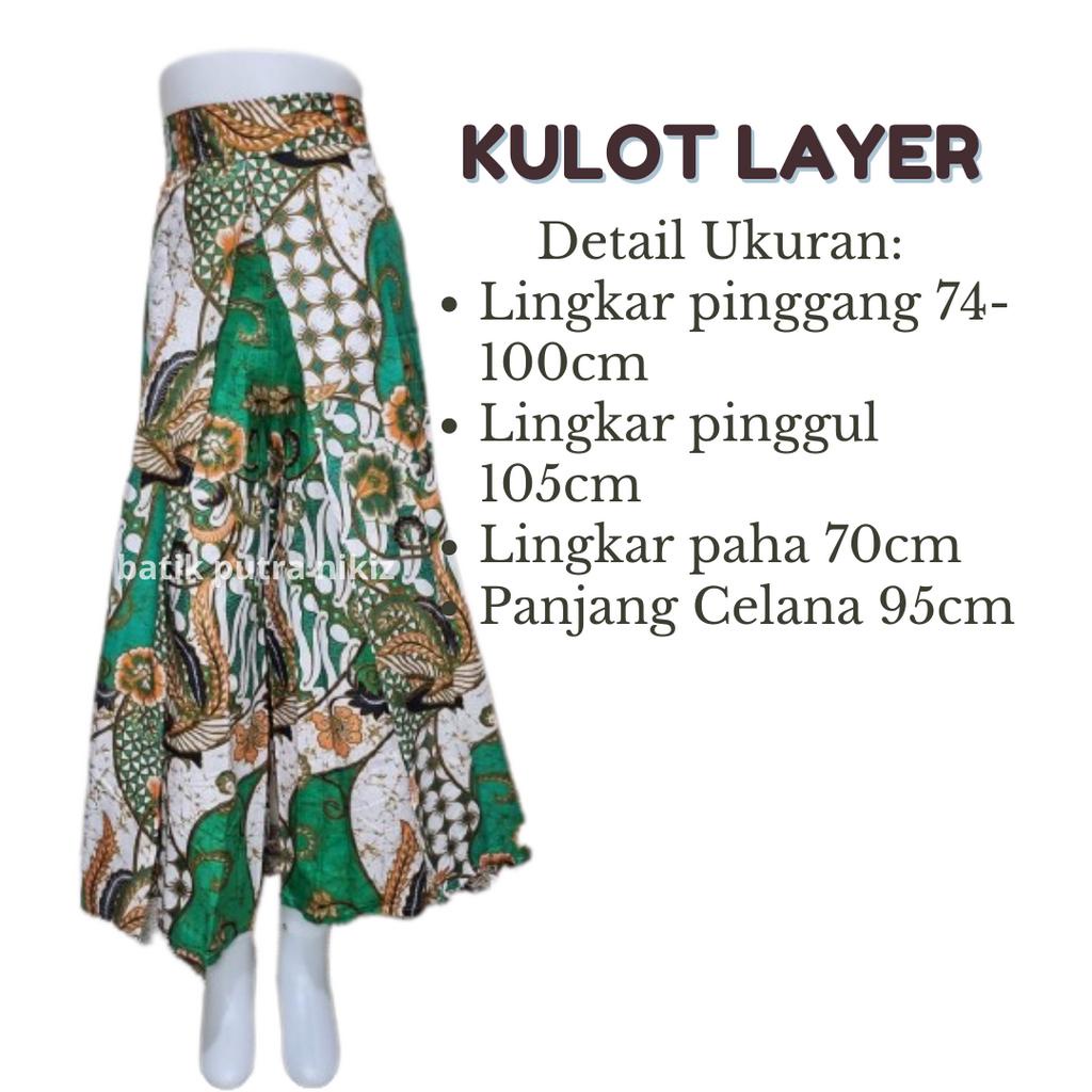 Celana Kulot Batik Samurai Layer Sayap