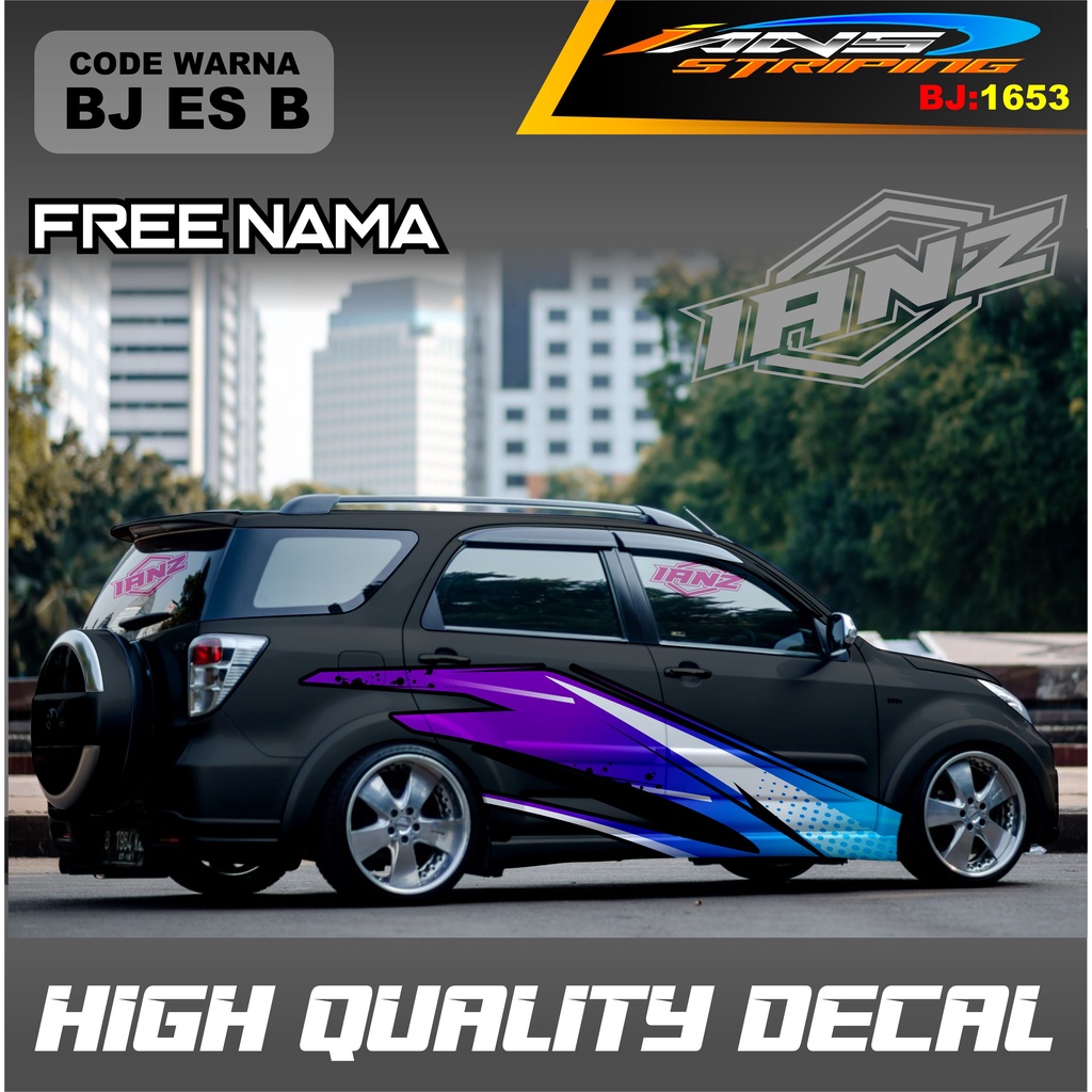 STIKER VARIASI MOBIL TERIOS TERMURAH / VARIASI STICKER DECAL MOBIL AVANZA XENIA INNOVA / STIKER MOBIL GRAND LIVINA