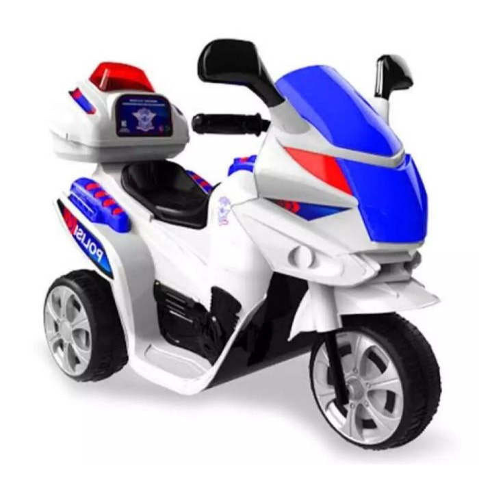 Gonceng Mainan Anak Motor Tornado Motor Aki Polisi Anak