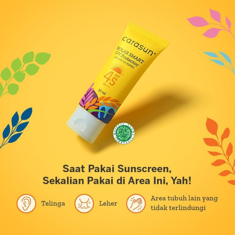 CARASUN SUNSCREEN | CARASUN SOLAR SMART UV PROTECTOR SPF45 PA++++ 70ML