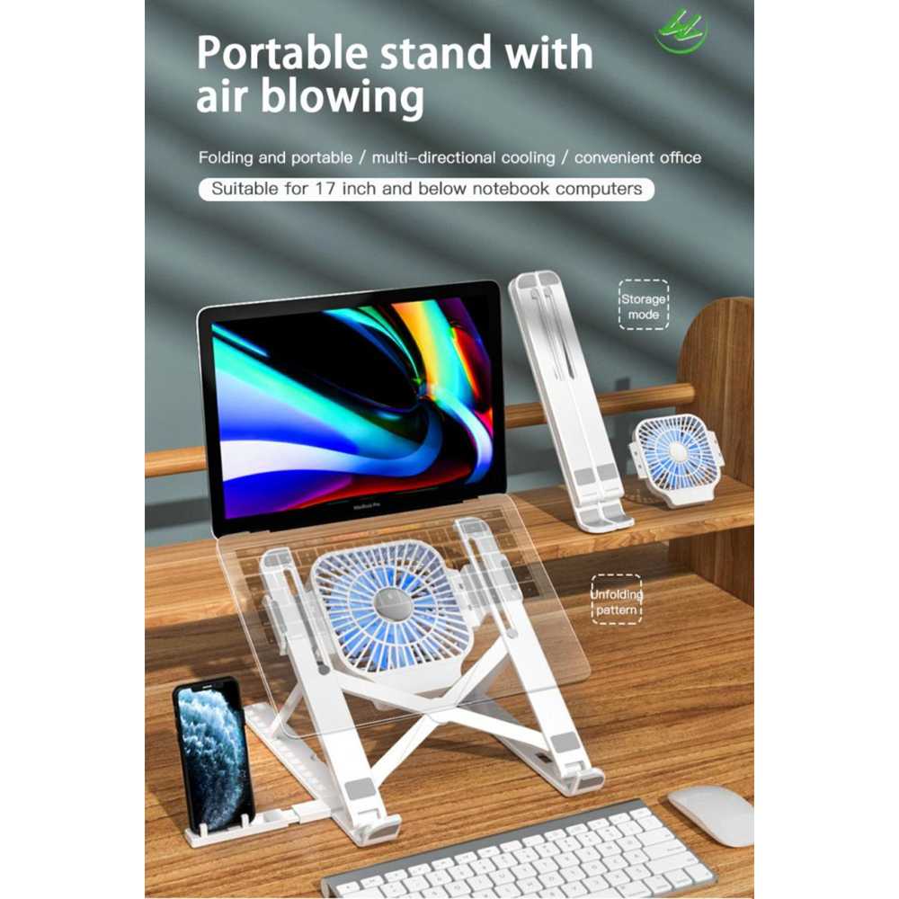 Centechia Portable Laptop Stand Foldable with Cooling Fan - CT1310