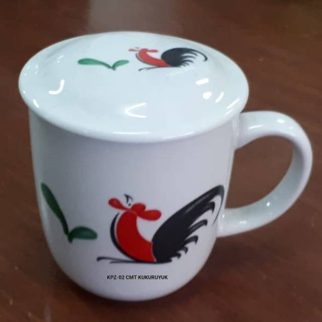 Mug Ayam/Mug dengan tutup/ Mug Keramik