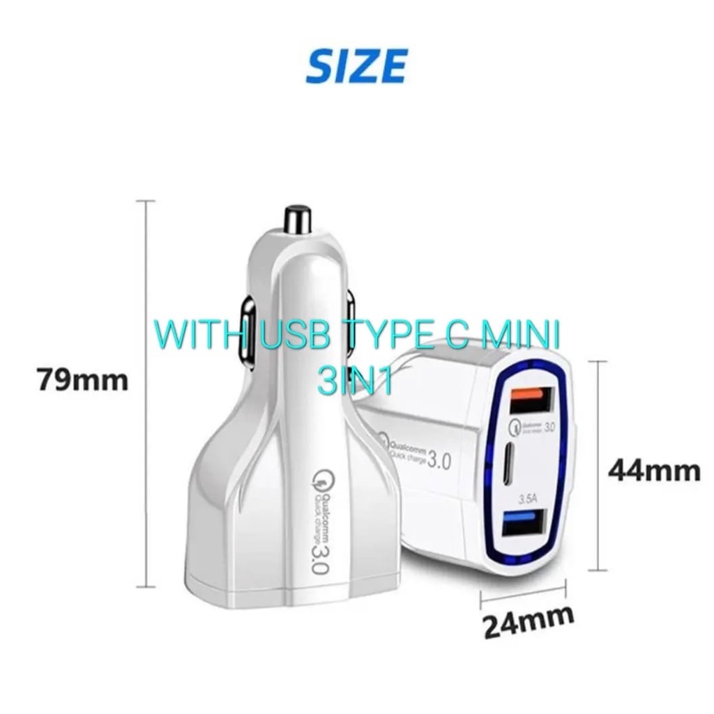 J423 USB TYPE C MINI CAR FAST CHARGER SUPER SPEED CHARGING ADAPTOR MOBIL TRAVEL ADAPTER CAS CASAN ADAPTIVE SERVER SAVER ANDROID HP HANDPHONE QUICK CHARGE PORT UNIVERSAL MULTI ADAPTOR CHARGER VOOC USB TYPE C TIPE SUPER FAST CHARGING HP CAS CASAN TRAVEL