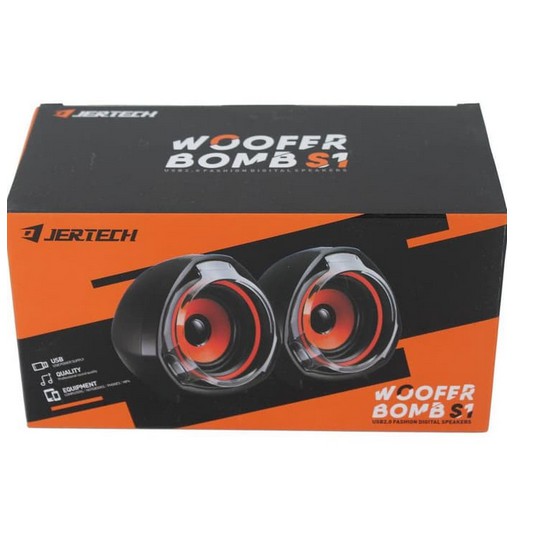 SPEAKER 2.0 USB KOMPUTER JERTECH S1 WOOFER BOMB .