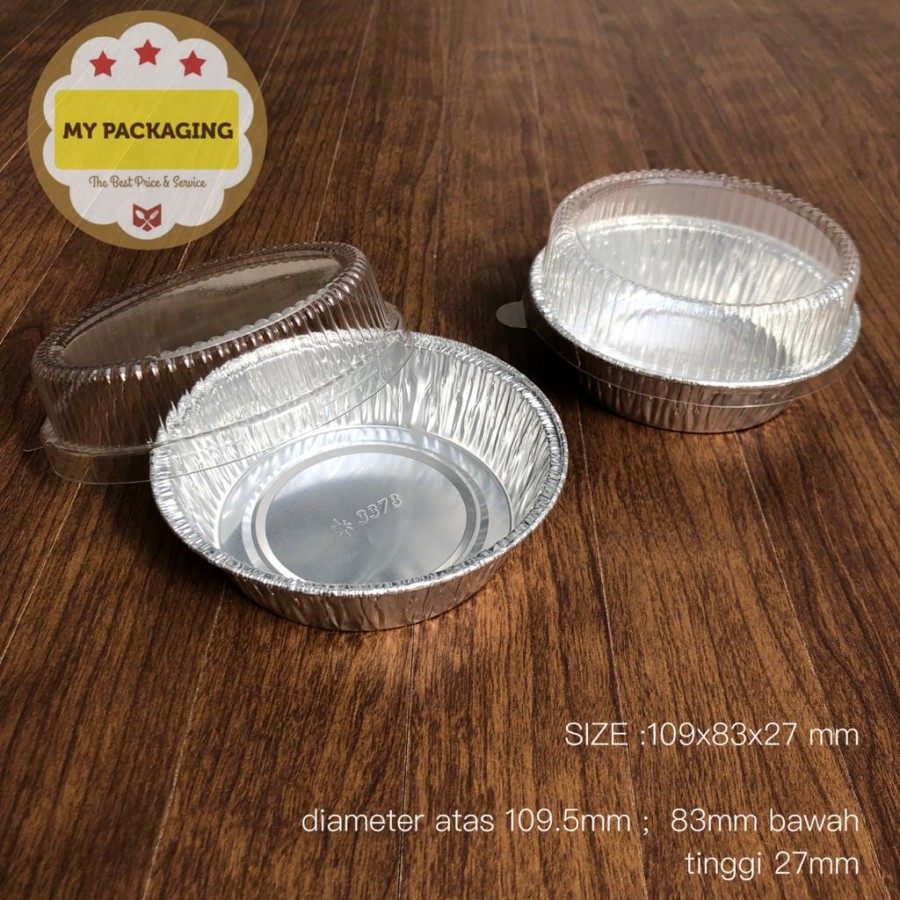 Aluminium Foil Food Container 190ml PREMIUM + Tutup (10set)