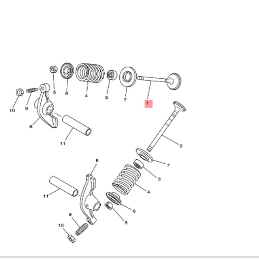 PAYUNG KLEP VALVE IN ATAS VEGA R NEW JUPITER Z 110 BURHAN ORIGINAL YGP 5TP-E2111-00