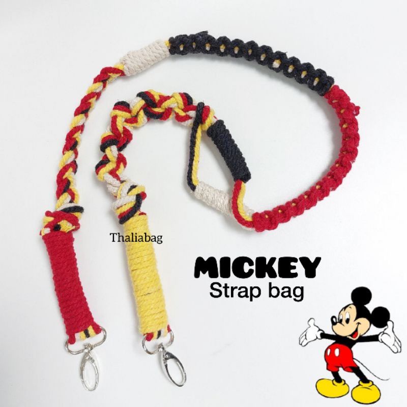 READY STOK STRAP BAG MACRAME MICKEY BY THALIABAG// HANDMADE MACRAME// TALI TAS MURAH// SHOULDERBAG//SLINGBAG// HANDBAGE// TALI TAS MURAH// STRAPBAG