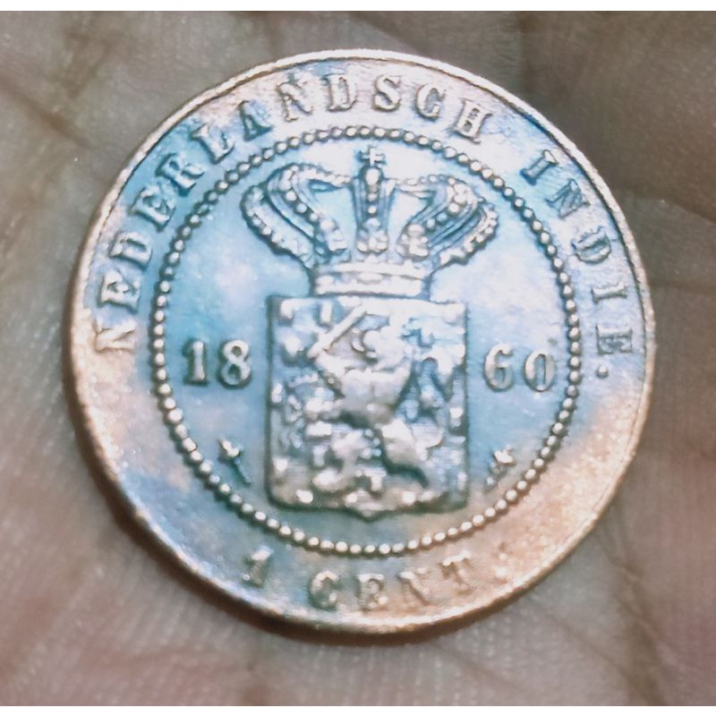 Koin 1 Cent Nederland Indie 1860