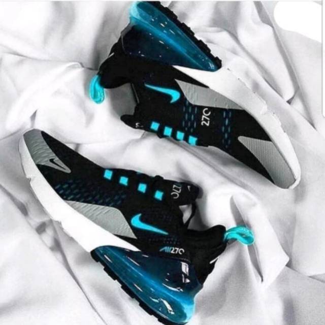 black and turquoise air max 270