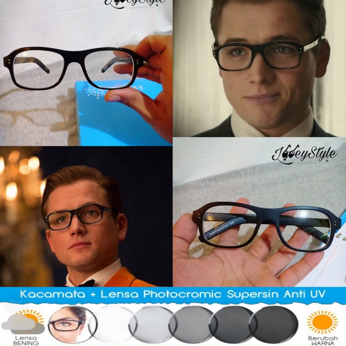 Dijual Kacamata Kingsman (Frame+Lensa) PHOTOCROMIC GRAY ART3829 Murah