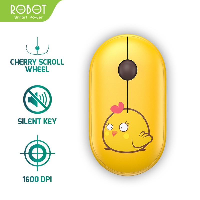 ROBOT M230 MOUSE WIRELESS LUCU IMUT SILENT CLICK Stylish