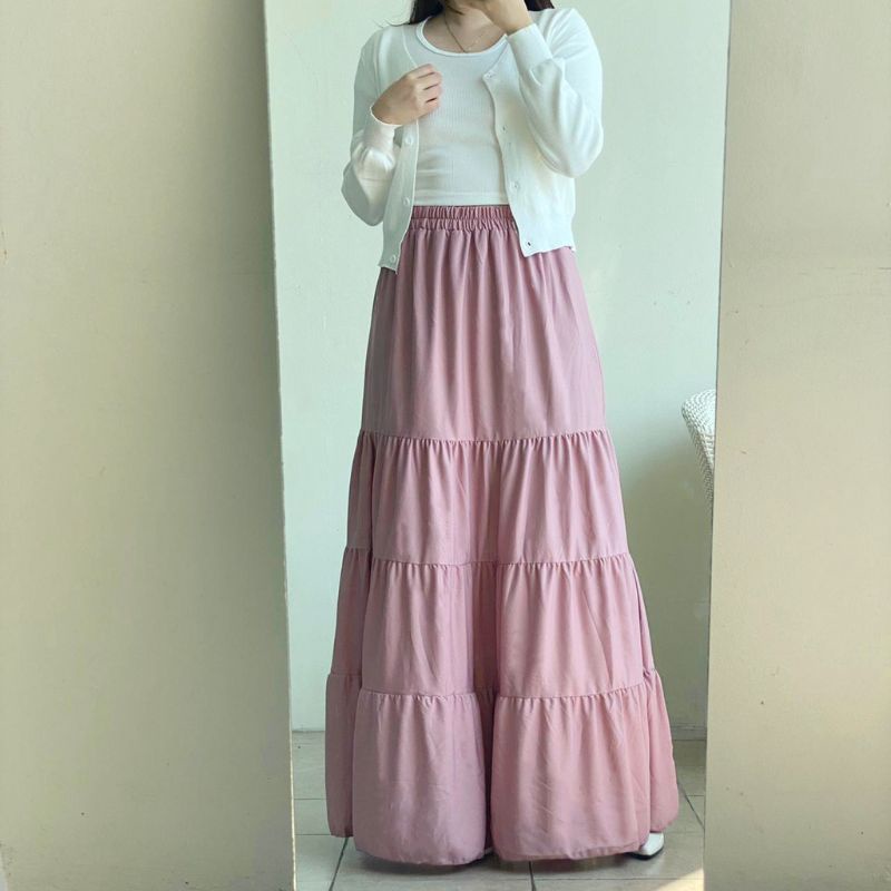 ROK SUSUN MAXI SKIRT // ROK PREMIUM // ROK WANITA TERBARU-1