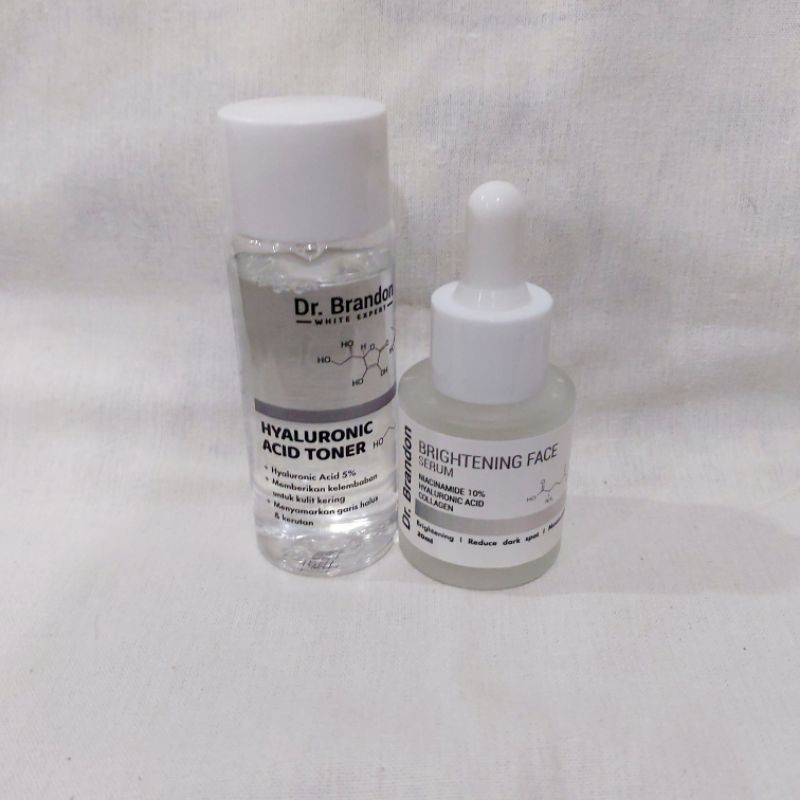 dr brandon broghtening face serum + toner