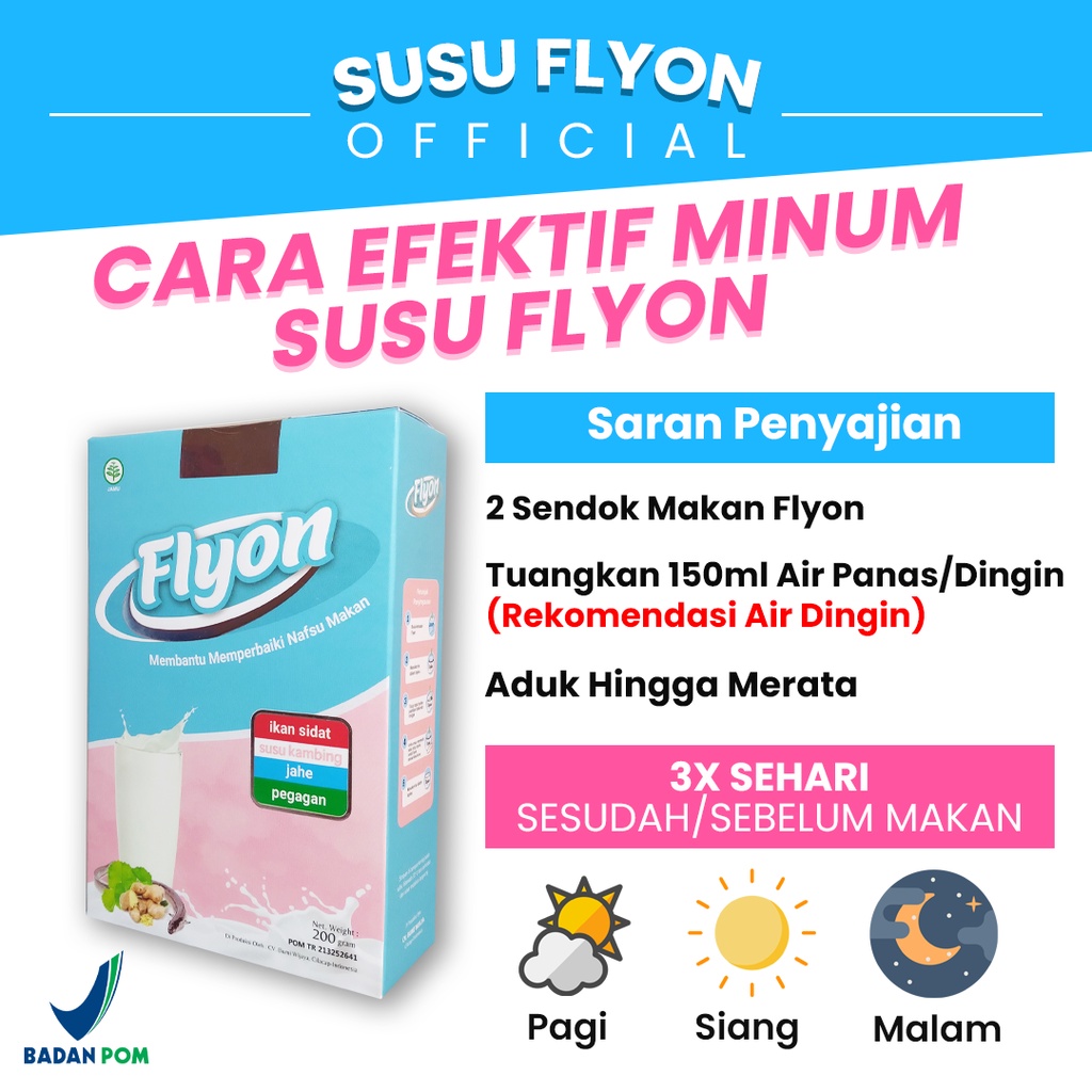 Susu Flyon Original Susu Penggemuk Badan Penambah Berat Badan Suplemen Penambah Berat Badan Original-1