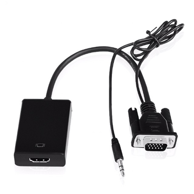 Kabel Adapter Converter VGA Male to HDMI Output 1080P HD + Audio TV AV HDTV