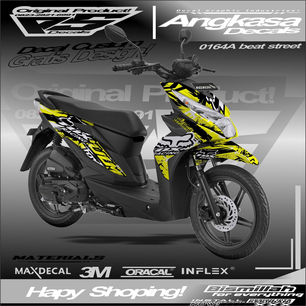 0164A DECALS STIKER FULLBODY CUSTOM MOTOR BEAT STREET 2019