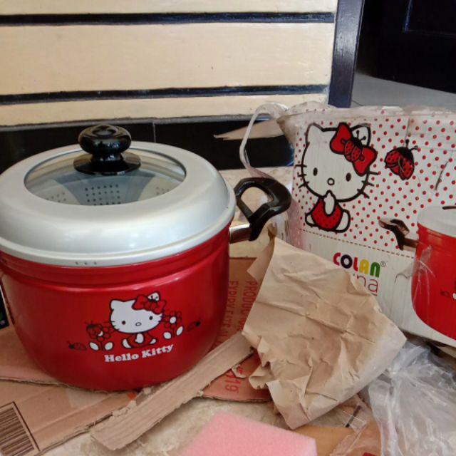 Panci Panca Guna / Panci Kukusan Hello Kitty 22cm Maspion Tutup Kaca