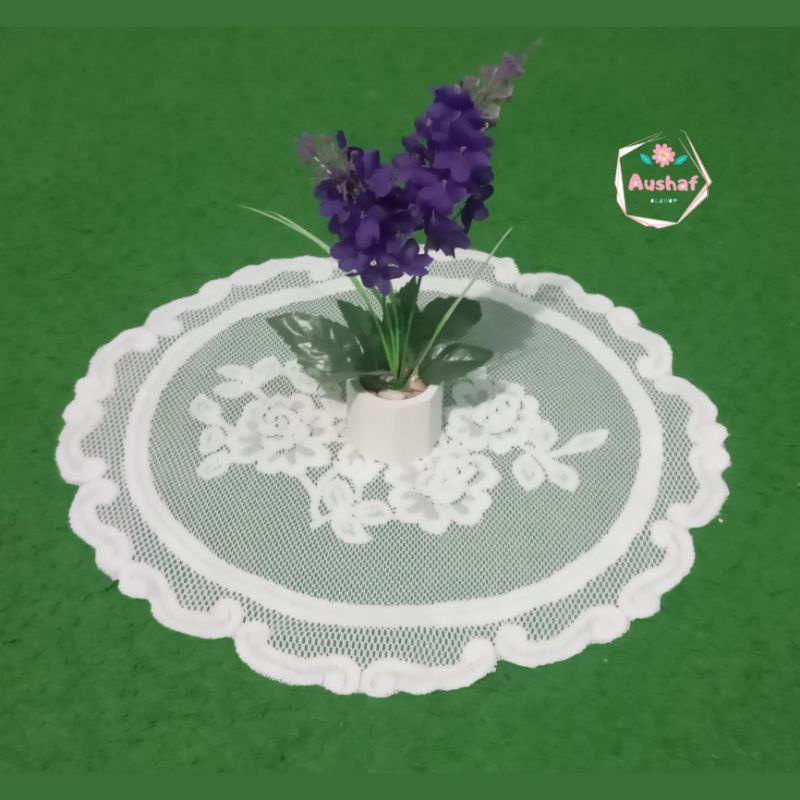 Taplak meja tamu bulat kecil diameter 40cm kode 114