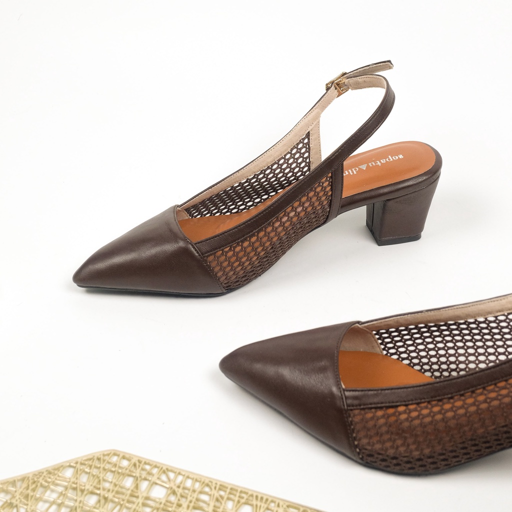 Sepatu Dinara  Nahda Sepatu Sandal Wanita  Mules  Heels 5 Cm