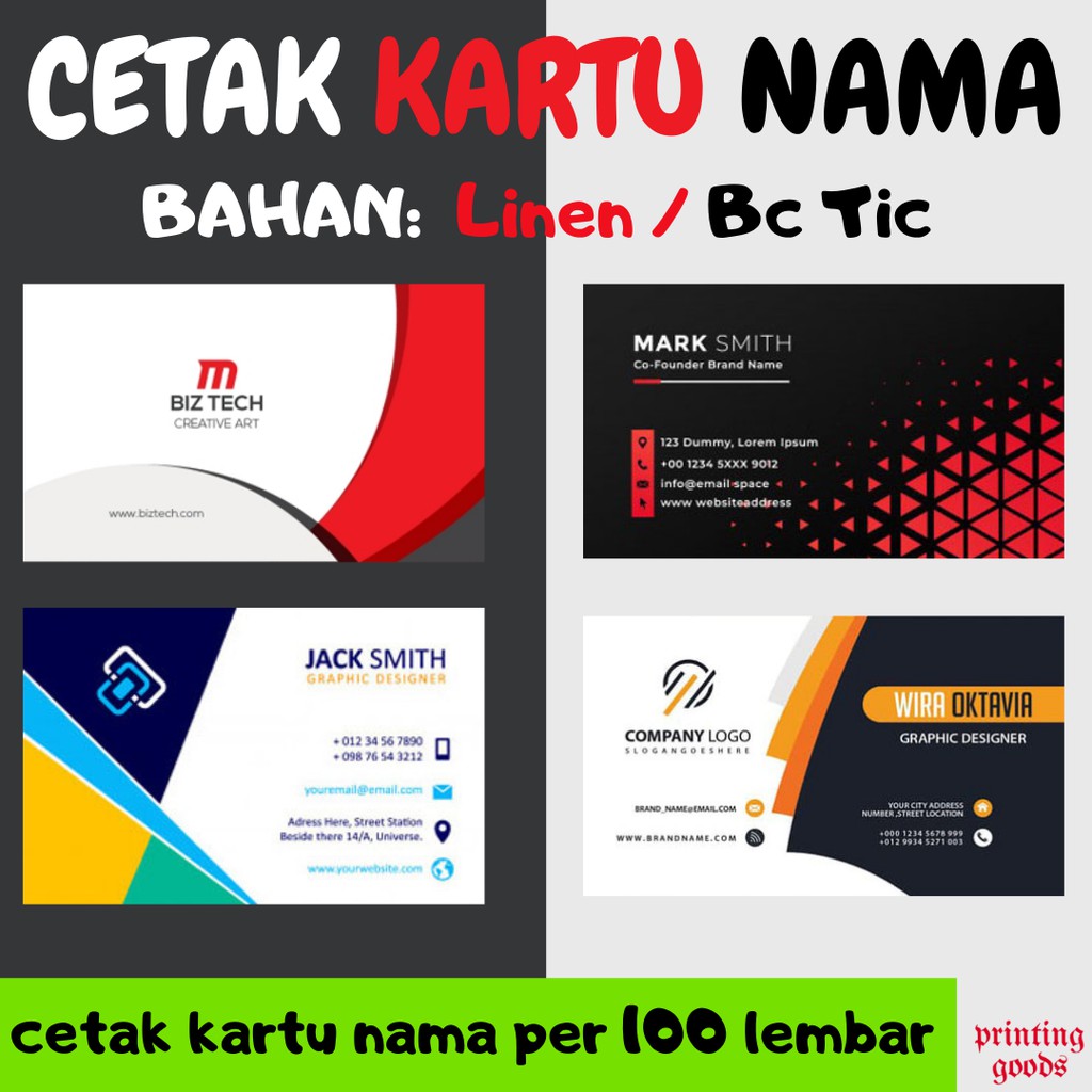 

CETAK KARTU NAMA 1 SISI / 2 SISI / NAME CARD
