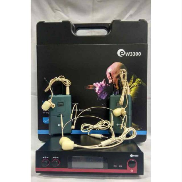 MIC WIRELESS SENNHEISER EW 3300 ( 2BH HEADSET + 2BH CLIP ON )